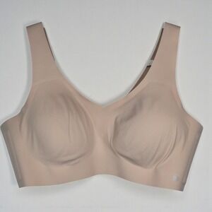 HONEYLOVE 1X Seamless Comfort Bra V Neck Nude Wireless Everyday All Day Wear